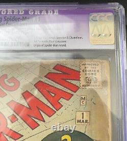 1963 Marvel AMAZING SPIDER-MAN #1 CGC. 5 Cream / Off-White STAN LEE / DITKO