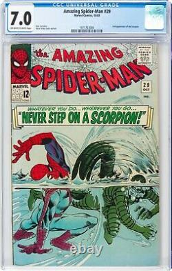 1965 The Amazing Spider-man #29 Stan Lee 2nd Appearance Of The Scorpion Cgc 7.0