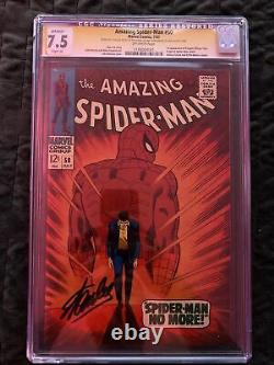 1967 Marvel Amazing Spider-Man #50 CGC 7.5 SS Signed Stan Lee 1st Kingpin