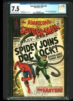 1968 Amazing Spider-Man #56 CGC 7.5 Stan Lee Story
