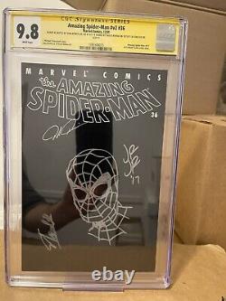 3x Signed And Sketch Cgc 9.8 Amazing Spider-man #36 Ss Stan Lee /romita /rivera