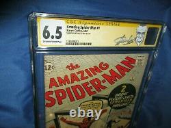 AMAZING SPIDERMAN #1 CGC 6.5 SS Signed/Autograph by Stan Lee 1963