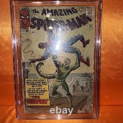 AMAZING SPIDER-MAN #20, CGC. 5 ORIGIN & 1st App SCORPION! STAN LEE Story 1965