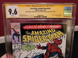 AMAZING SPIDER-MAN #361 CGC 9.6 SS Signed x2 Stan Lee, Mark Bagley, +Sketch RARE
