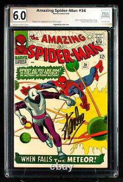 AMAZING SPIDER-MAN #36 PGX 6.0 F Fine 1st LOOTER signed by STAN LEE! +CGC