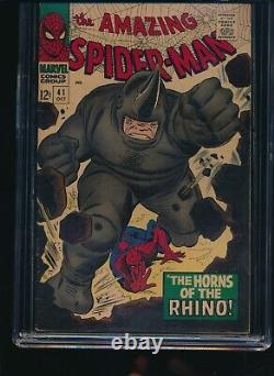 AMAZING SPIDER-MAN #41 CGC 6.0 10/66 OWithW MARVEL 1st Appearance RHINO STAN LEE