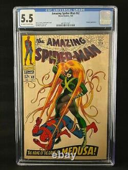 AMAZING SPIDER-MAN #62 (CGC 5.5) Medusa appearance 1968