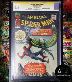 AMAZING SPIDER-MAN #7 CGC SS 3.5 Signed by Stan Lee Marvel 1963