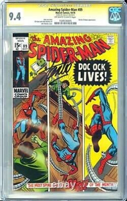 AMAZING SPIDER-MAN #89 CGC 9.4 SS Signed Stan Lee DOCTOR OCTOPUS APPEARANCE 1970