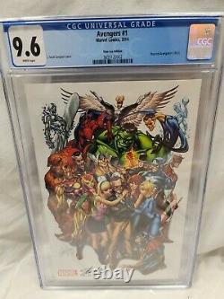AVENGERS 1 CGC 9.6 STAN LEE EDITION J Scott Campbell White Pages Hulk Spider-Man