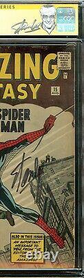 Amazing Fantasy #15 1962 CGC 2.5 SIGNED STAN LEE 1st app. Spider-Man JACK KIRBY