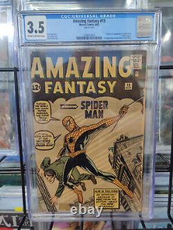 Amazing Fantasy #15 (1962) Cgc Grade 3.5 1st Appearance Of Spider-man