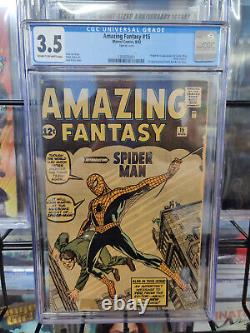 Amazing Fantasy #15 (1962) Cgc Grade 3.5 1st Appearance Of Spider-man