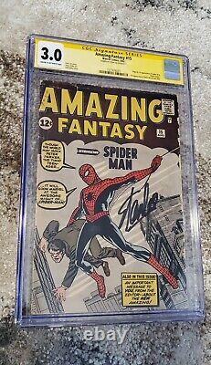 Amazing Fantasy #15 CGC 3.0 Stan Lee Signed AF15 1st Appearance of Spider-Man