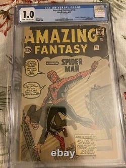 Amazing Fantasy#15 Cgc 1.0 First Appearance Of Spider-man, 8/1962, Stan Lee