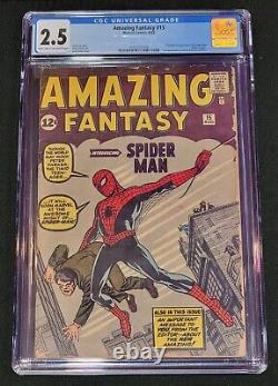 Amazing Fantasy #15 INTRODUCING SPIDER MAN First Spider Man 1962 CGC 2.5