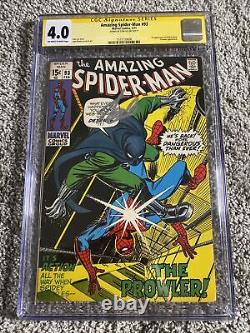 Amazing SPIDERMAN #93 CGC 4.0 SS Signed By Stan Lee