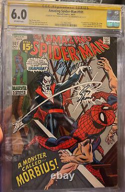 Amazing Spider-Man #101 CGC 6.0 Signature x2 Roy Thomas John Romita 1st Morbius