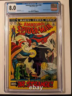 Amazing Spider-Man #109 CGC 8.0 1st Dr. Strange on ASM cover Stan Lee 1972