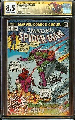 Amazing Spider-Man #122 CGC 8.5 Signed Stan Lee, Death Green Goblin 1973