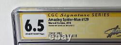 Amazing Spider-Man #129 CGC 6.5 1st app. Punisher&Jackal Signed By Stan Lee 1974