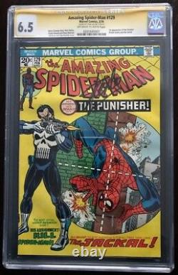 Amazing Spider-Man #129 CGC 6.5 Signed by Stan Lee 1st app Punisher OWithW pages