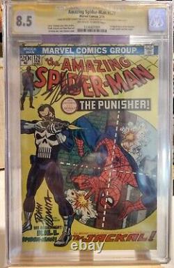 Amazing Spider-Man #129 (CGC 8.5) 1st App of Punisher, Signed X3
