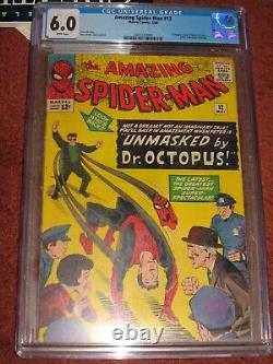 Amazing Spider-Man #12 CGC 6.0 1964 Doc Octopus Steve Ditko Stan Lee White Pages