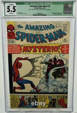 Amazing Spider-Man #13 (1964) CGC 5.5 Qualified Origin & 1st App Mysterio Marvel