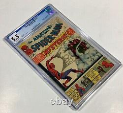 Amazing Spider-Man #13 CGC 5.5 KEY! (1st Mysterio! Stan Lee & Ditko) 1964 Marvel
