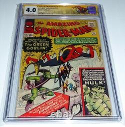 Amazing Spider-Man #14 CGC SS Signature Autograph STAN LEE 1st Green Goblin Hulk