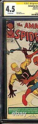 Amazing Spider-Man #16 1964 CGC 4.5 SIGNED STAN LEE 1st Daredevil Crossover MCU