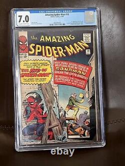 Amazing Spider-Man #18 CGC 7.0 OWithW Pages Marvel Comics 1964 Sandman Classic