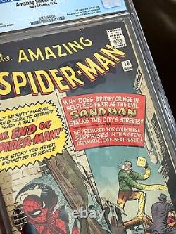 Amazing Spider-Man #18 CGC 7.0 OWithW Pages Marvel Comics 1964 Sandman Classic