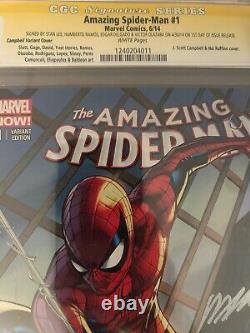 Amazing Spider Man #1 2014 CGC 9.8 Signed By Stan Lee, Ramos And More, 4x Signed