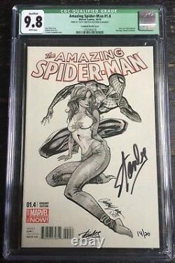 Amazing Spider-Man 1.4 J Scott Campbell Signed Stan Lee CGC Q 9.8 Collectibles