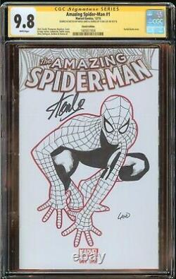 Amazing Spider-Man #1 CGC 9.8 Greg Land Sketch, Signed Stan Lee 2015