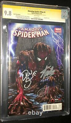 Amazing Spider-Man #1 CGC 9.8 SS 3X by Stan Lee, Slott & Horn, Game Stop Variant