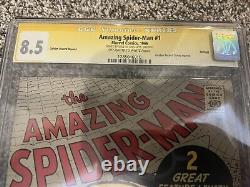 Amazing Spider-Man 1 CGC SS 8.5 Signed Stan Lee Auto Golden Record 1966 Wow