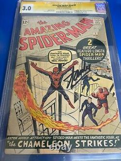 Amazing Spider-Man #1 Marvel Silver Age 1963 CGC 3.0 Signed by Stan Lee