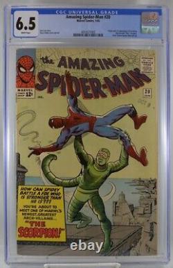 Amazing Spider-Man #20 CGC 6.5 1965 White Pages 1st Appearance Scorpion