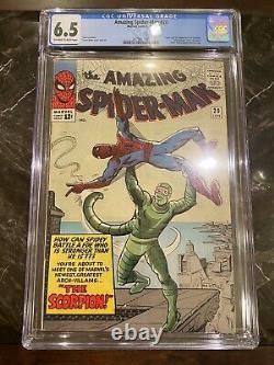 Amazing Spider-Man 20 CGC 6.5 ORIGIN & 1st SCORPION Steve Ditko Stan Lee