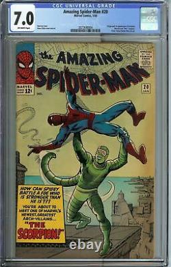 Amazing Spider-Man #20 CGC 7.0 First app Scorpion Marvel 1965 Homecoming Key