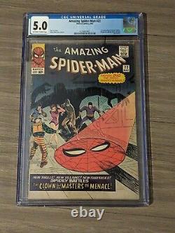 Amazing Spider-Man #22 (1965) CGC 5.0 1st App Princess Python STAN LEE / DITKO