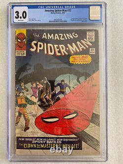 Amazing Spider-Man #22 CGC 3.0 White Pages! 1965 1st Princess Python app