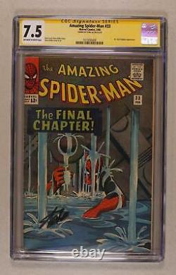 Amazing Spider-Man #33 CGC 7.5 SS Stan Lee 1513035009