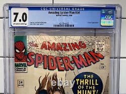 Amazing Spider-Man #34 1966 CGC 7.0 Kraven Appearance Stan Lee Ditko
