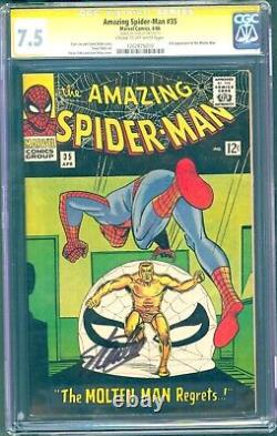 Amazing Spider-Man #35 (1966) CGC 7.5 - Stan Lee signed (SS) 2nd Molten Man