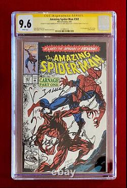 Amazing Spider-Man 361 CGC 9.6 3x Signed Stan Lee, Bagley, Emberlin Carnage