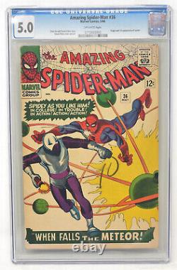 Amazing Spider-Man 36 Marvel 1966 CGC 5.0 1st Looter Stan Lee Steve Ditko